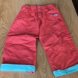 Oilily Red and Blue Shorts with Cargo Style and Comfortable Fit